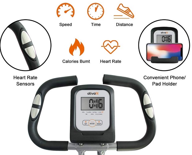 Foldable Exercise Bike Display Monitor